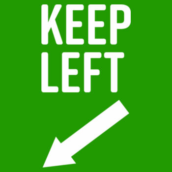 Keep Left: Icon fit – to size 22 Design