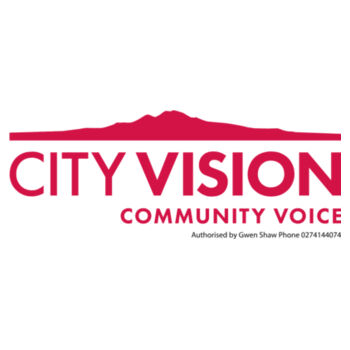 City Vision – red logo: Long sleeve (mens) Design
