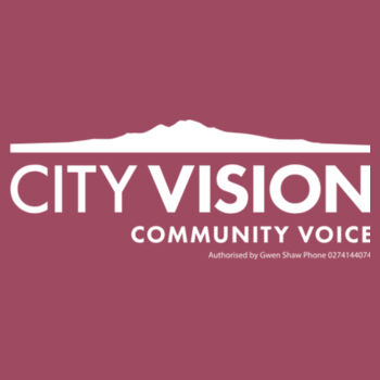 City Vision – white logo: Straight fit (womens) Design