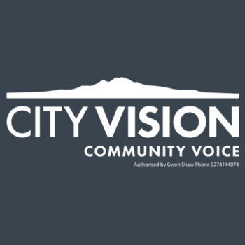 City Vision – white logo: Long sleeve (mens) Design