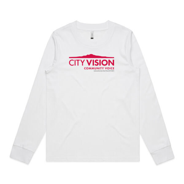 City Vision – red logo: Long sleeve (womens) Thumbnail