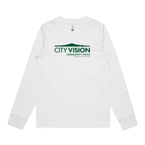 City Vision – green logo: Long sleeve (womens) Thumbnail