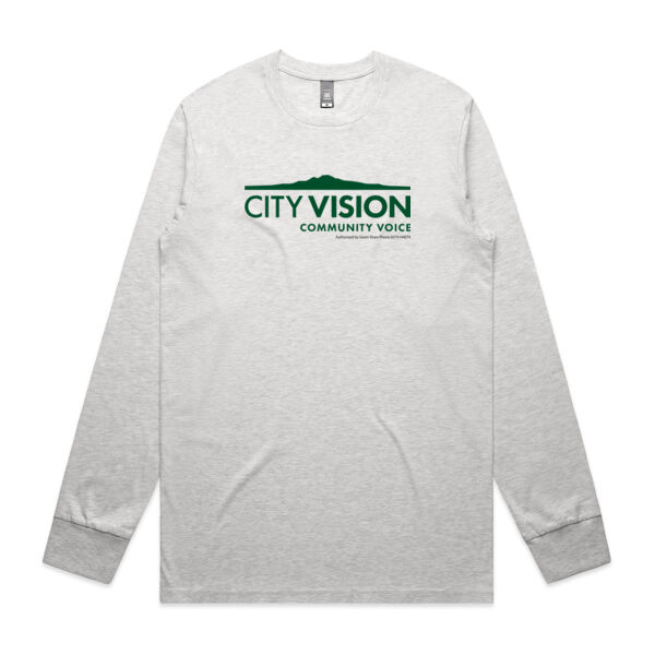 City Vision – green logo: Long sleeve (mens) Thumbnail