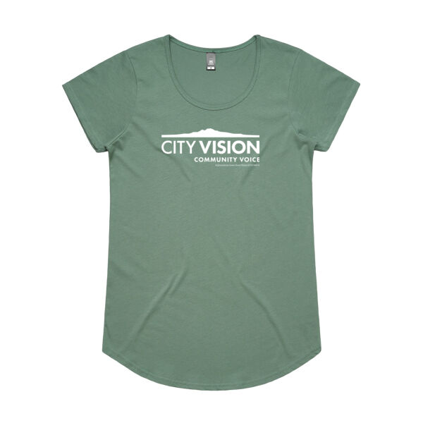 City Vision – white logo: Curvy fit (womens) Thumbnail