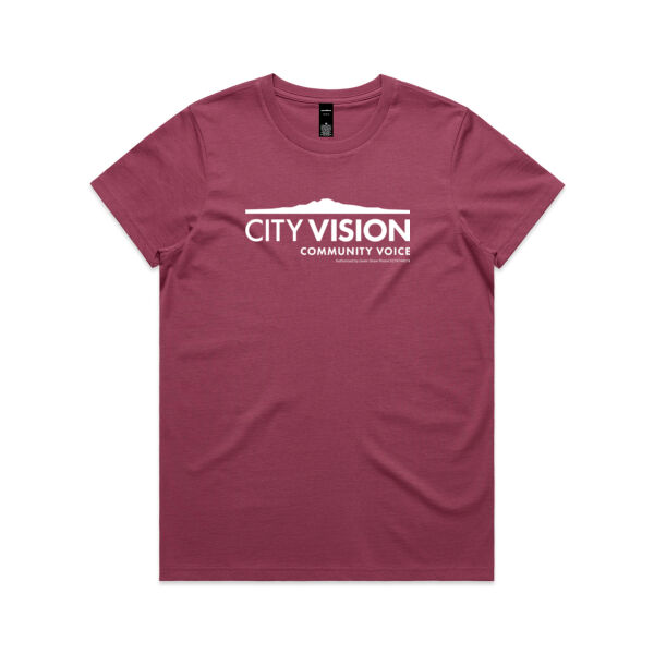 City Vision – white logo: Straight fit (womens) Thumbnail