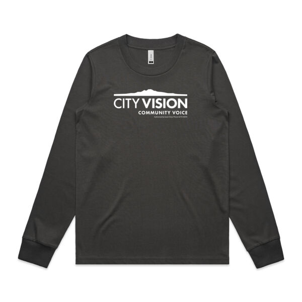 City Vision – white logo: Long sleeve (womens) Thumbnail